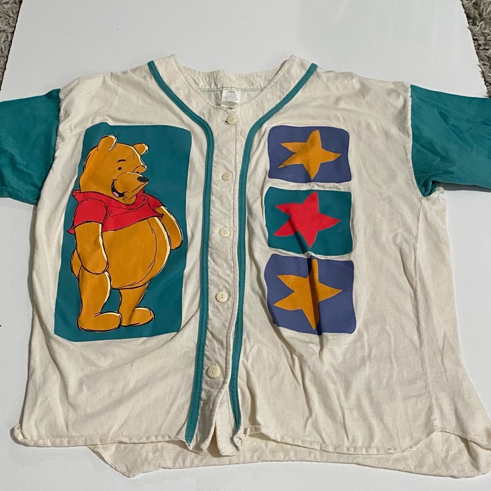 Vintage Disney Winnie The Pooh Jersey Top Large - Picture 7 of 7
